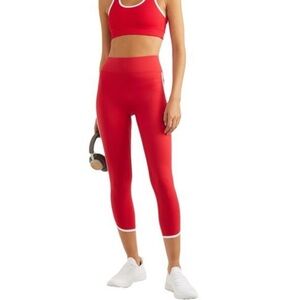 ALL ACCESS Red and Pink Leggings with Tulip Hem XS